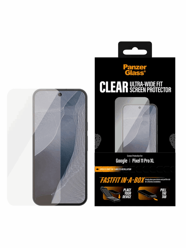 PanzerGlass Screen Protector Google Pixel 11 Pro XL | Ultra-Wide Fit w. FASTFIT IN-A-BOX