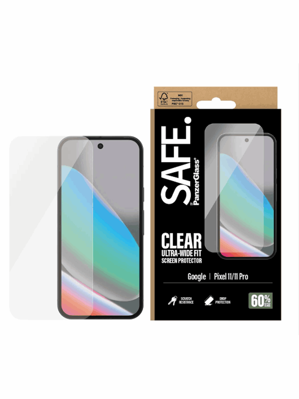 SAFE by PanzerGlass Screen Protector Google Pixel 11 | 11 Pro | Ultra-Wide Fit
