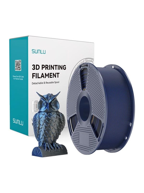 Sunlu PLA+ Silk Dual Color Filament (Black and Blue)