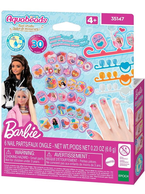 Aquabeads Barbie Neglestudio Refill-Sæt - 30 Designs, 4+år