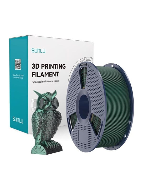 Sunlu PLA+ Silk Dual Color Filament (Black and Green)