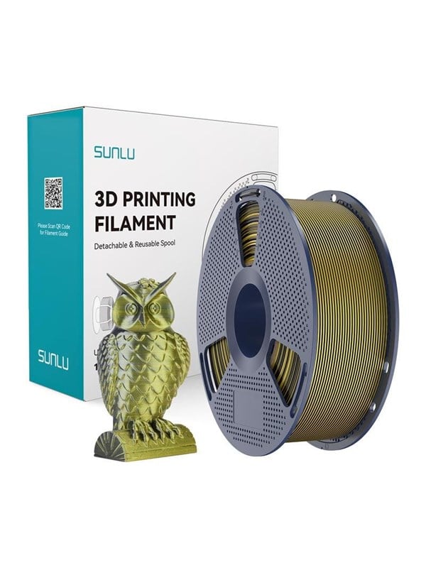 Sunlu PLA+ Silk Dual Color Filament (Black and Gold)