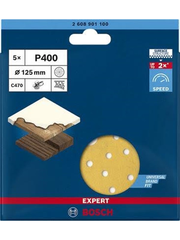 Bosch Expert C470 Sanding Discs P400 5pcs
