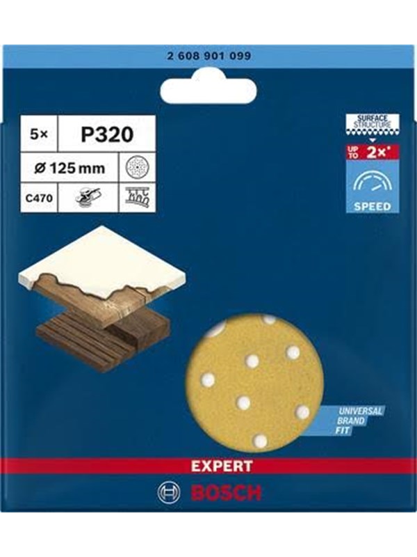 Bosch Expert C470 Sanding Discs P320 5pcs