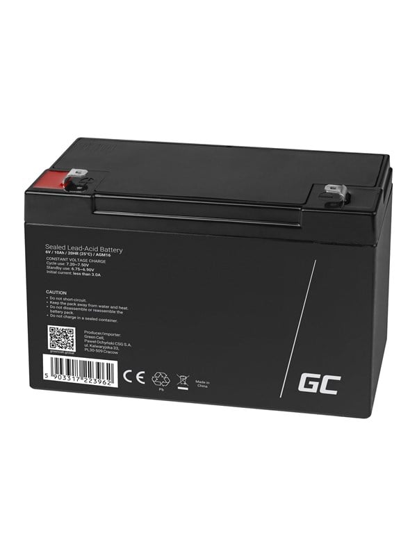 Green Cell - UPS-batteri - 1 x batteri - Sealed Lead Acid (SLA) - 10 Ah - sort