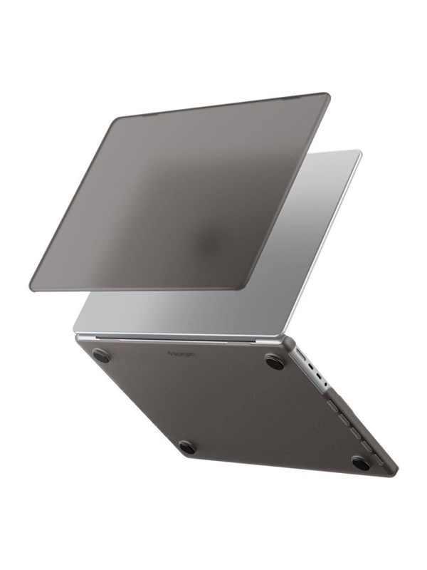 Spigen MacBook Pro 16IN M5 (2026)/M4 (2024)/M3 (2023)/M2 (2023)/M1 (2021) Airskin Frost Black Hylde etui 40,6 cm (16") Polykarbonat (PC),