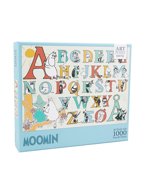 Mumitroldene Art Puslespil - 1000 brikker - ABC - 1000 pcs - Moomin ABC puslespil - - Andet Bog - Barbo Toys - 2022 - Dansk - Booktok.dk