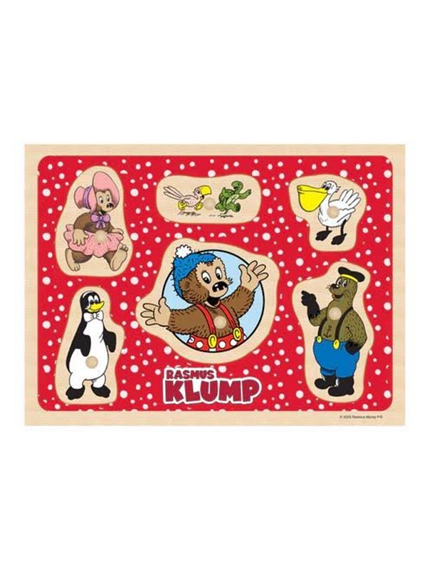 Rasmus Klump - Knoppuslespil i træ - 6 brikker - - Andet Bog - Barbo Toys - 2023 - Dansk - Booktok.dk