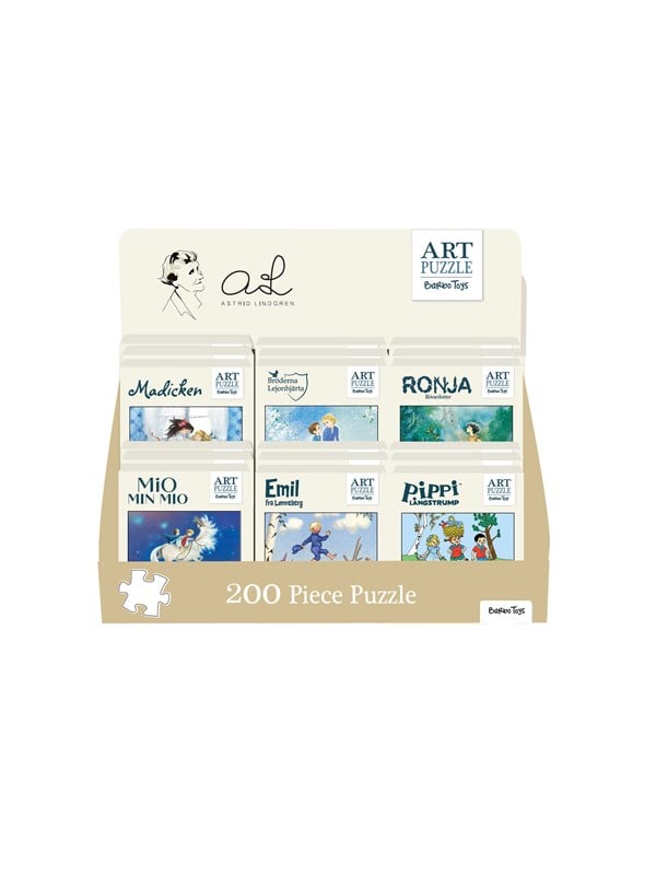 Astrid Lindgreen - Art Puslespil - Display - 200 brikker