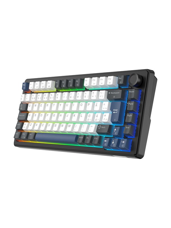 Deltaco GAMING DK480 - Gaming Tastatur - Nordisk - Sort