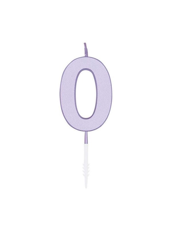 Globos Cake candle 4.5cm Pastel Lilac no. 0
