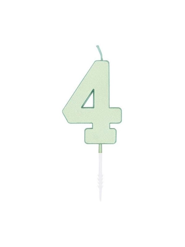 Globos Cake candle 4.5cm Pastel Mint no. 4