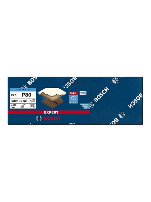Bosch Expert M480 Sanding Net Grit 80 50pcs