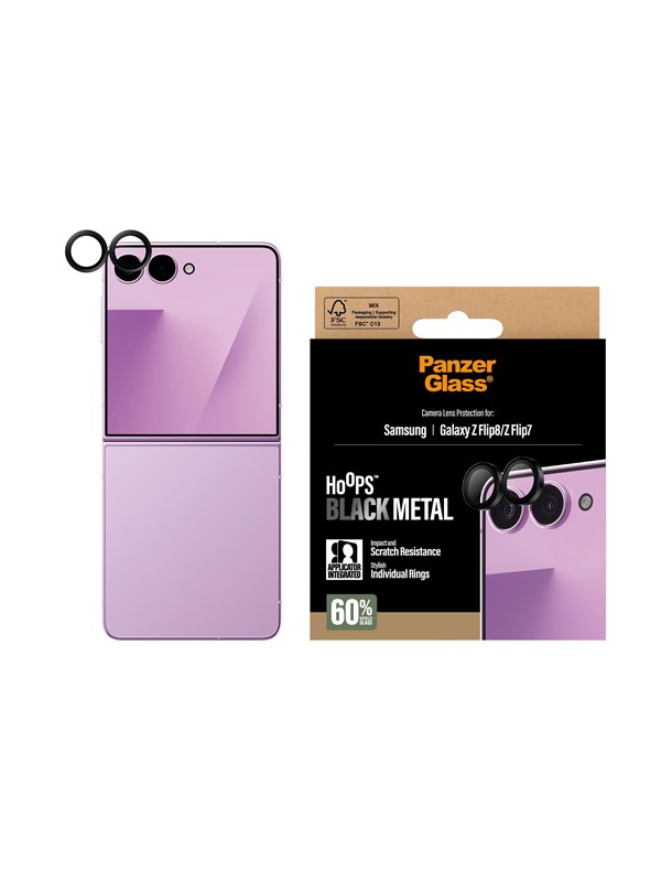 PanzerGlass Hoops® Camera Lens Protector Black Samsung Galaxy Z Flip8 | Flip 7