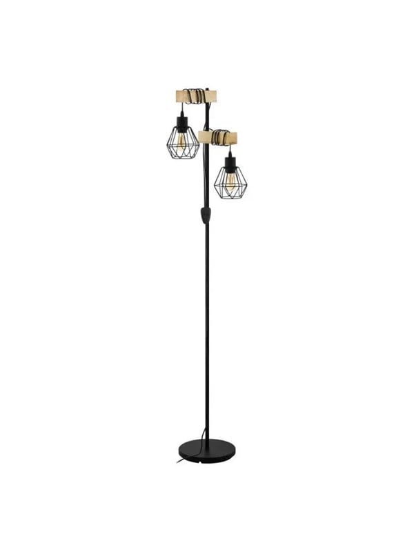 EGLO Stars of Light TOWNSHEND 5 GULV 2L SORT/TRÆ