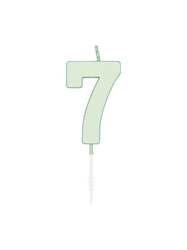 Globos Cake candle 4.5cm Pastel Mint no. 7