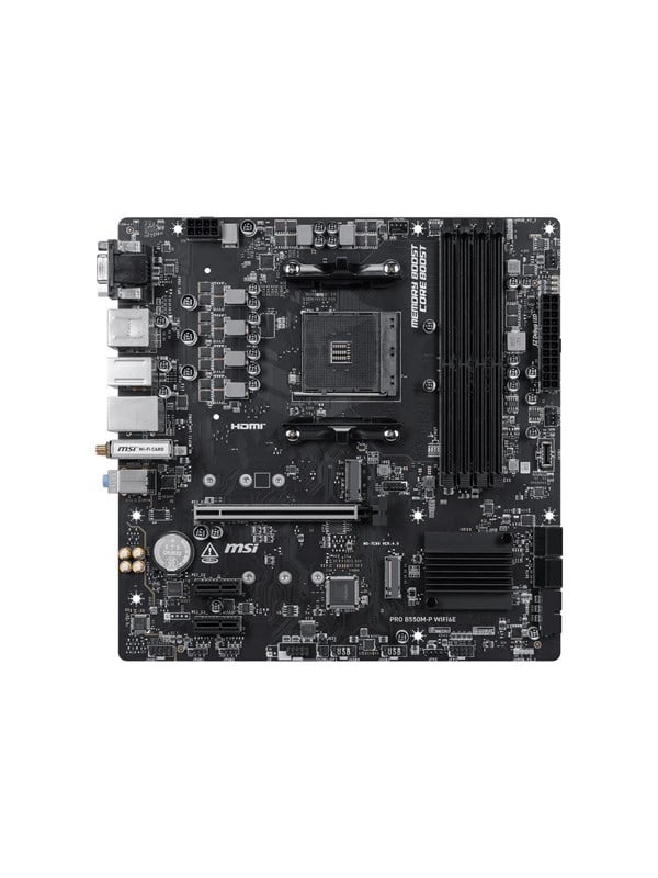 MSI PRO B550M-P WIFI6E - motherboard - micro ATX - Socket AM4 - AMD B550 Bundkort - AMD B550 - AMD AM4 - DDR4 RAM - Micro-ATX