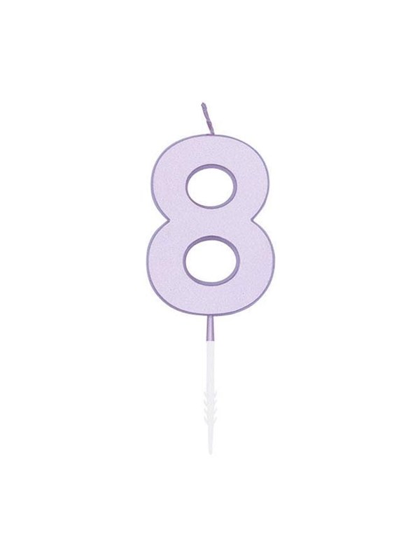 Globos Cake candle 4.5cm Pastel Lilac no. 8