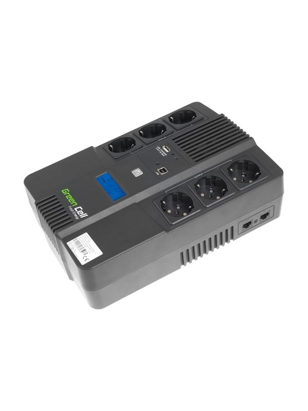 Green Cell UPS AiO UPS06 - 600VA/360W | Line-Interactive | 6x Schuko | 12V 1x7Ah