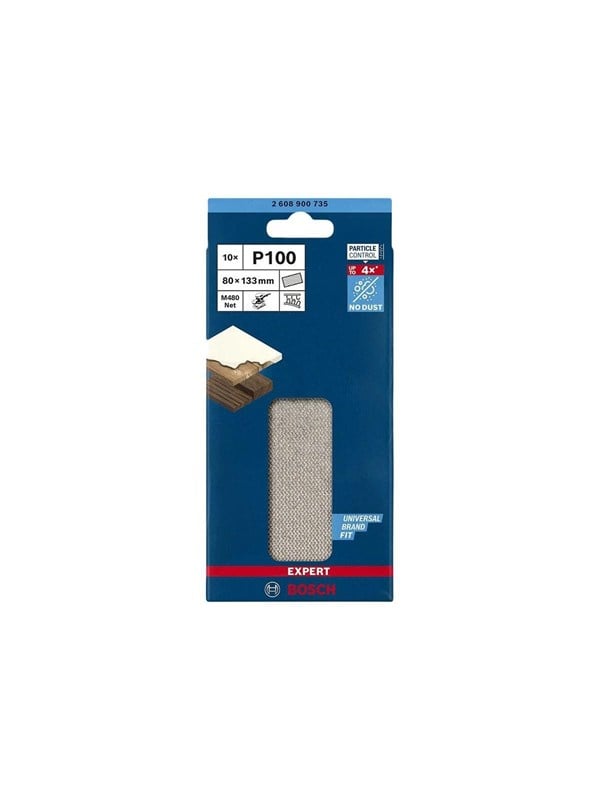 Bosch Expert M480 Net Sanding Sheets P100 10pcs