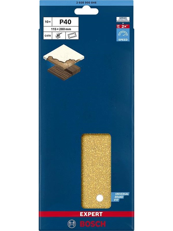 Bosch Expert C470 Sanding Sheets P40 10pcs