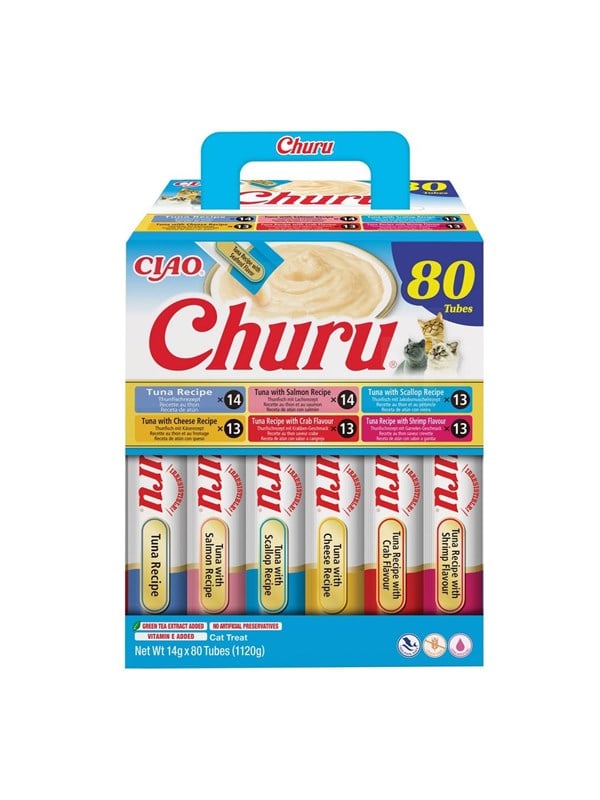 INABA Churu Tun-mix - kattegodbidder, 80 × 14 g