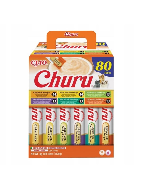 INABA Churu kyllingemix - kattegodbidder 80×14 g