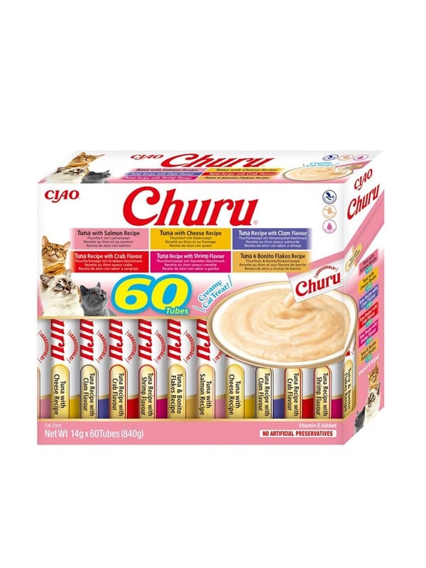 INABA Churu Variety box Tuna - Kattegodbidder - 60 x 14g
