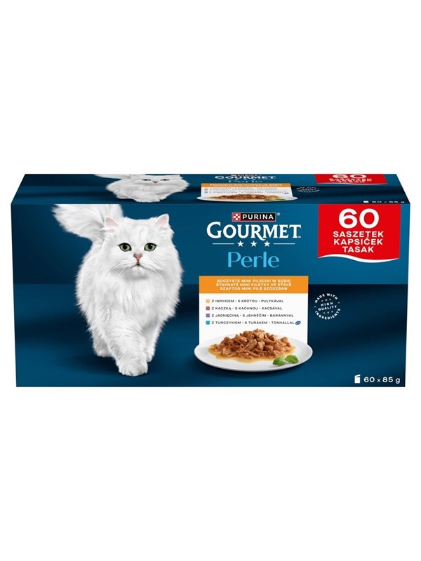 PURINA NESTLE Gourmet Perle Mini fillets in sauce - wet cat food - 60x85g
