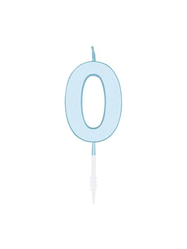 Globos Cake candle 4.5cm Pastel Blue no. 0