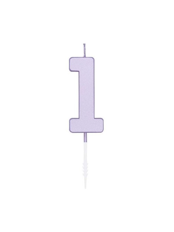 Globos Cake candle 4.5cm Pastel Lilac no. 1