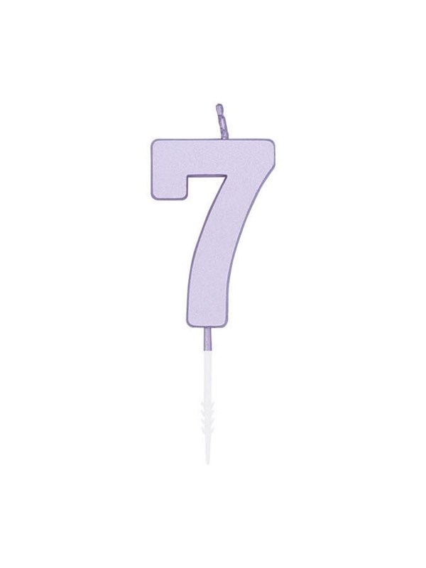 Globos Cake candle 4.5cm Pastel Lilac no. 7
