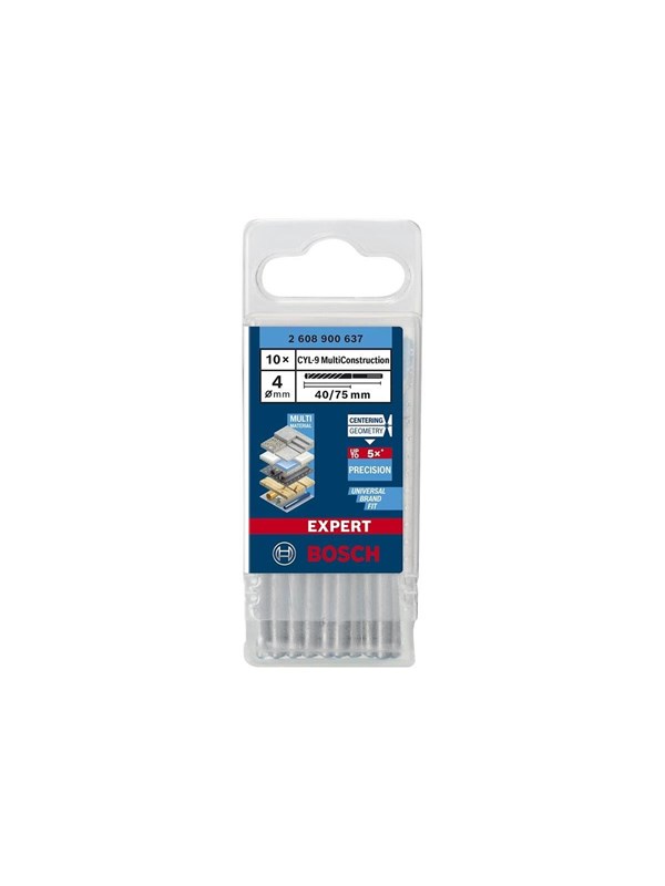 Bosch Expert CYL-9 MultiConstruction Drill Bits 4mm 10pcs