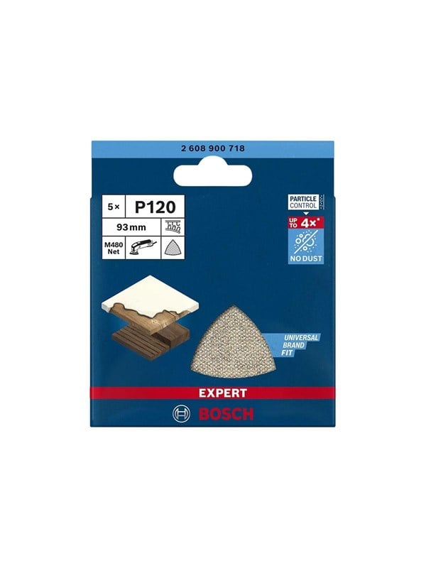 Bosch Expert M480 Net Sanding Sheets P120 5pcs