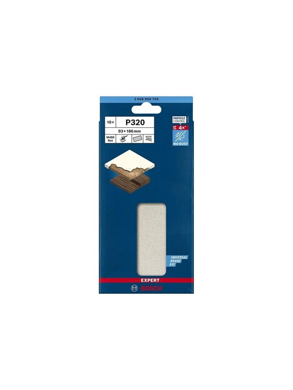 Bosch Expert M480 Sanding Sheets P320 10pcs