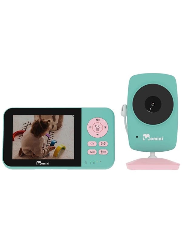 Momini BlissView Babyalarm 3,2" LCD skærm, 300m rækkevidde, mint