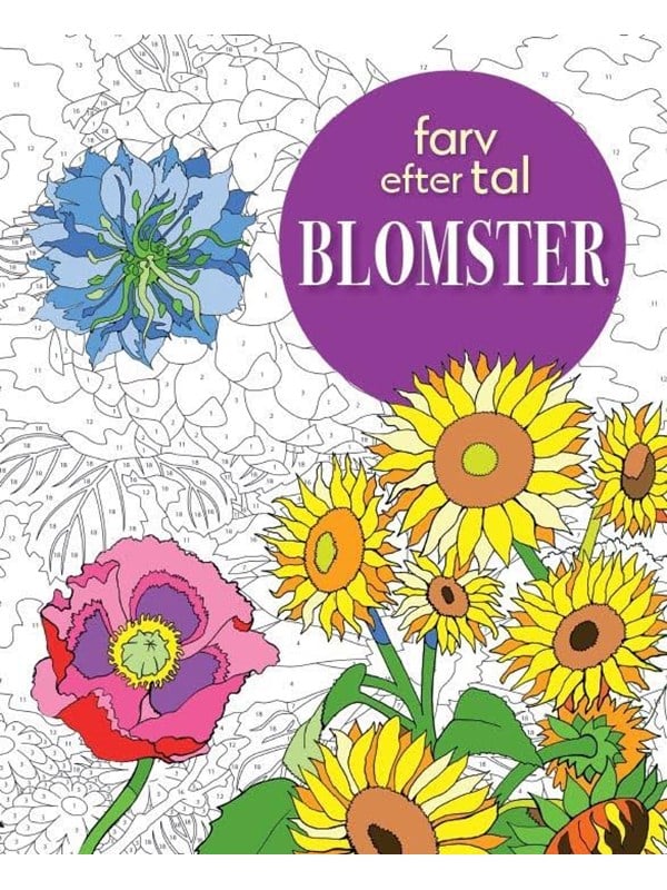 Farv efter tal - Blomster - Hobby - paperback
