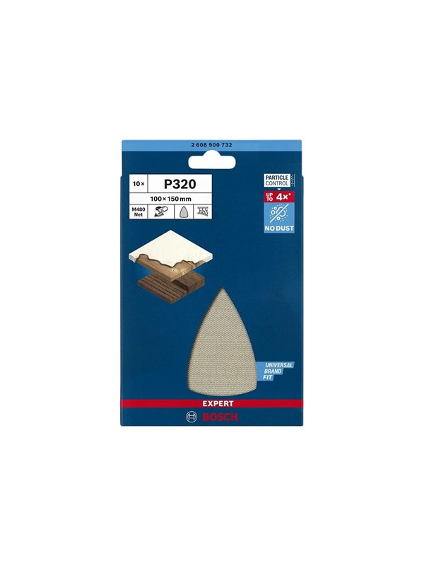 Bosch Expert M480 Sanding Sheets P320 10pcs