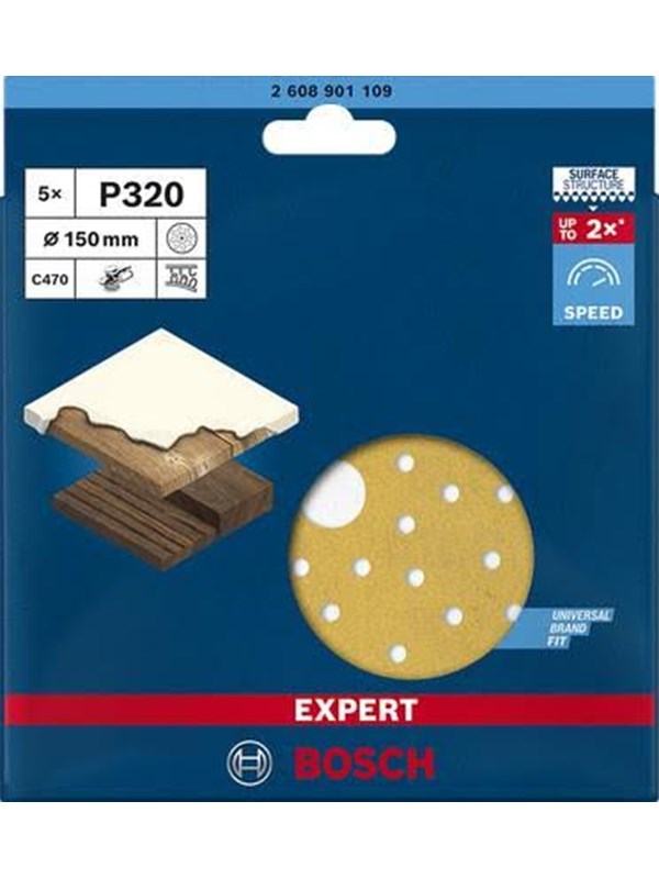 Bosch Expert C470 Sanding Discs P320 5pcs