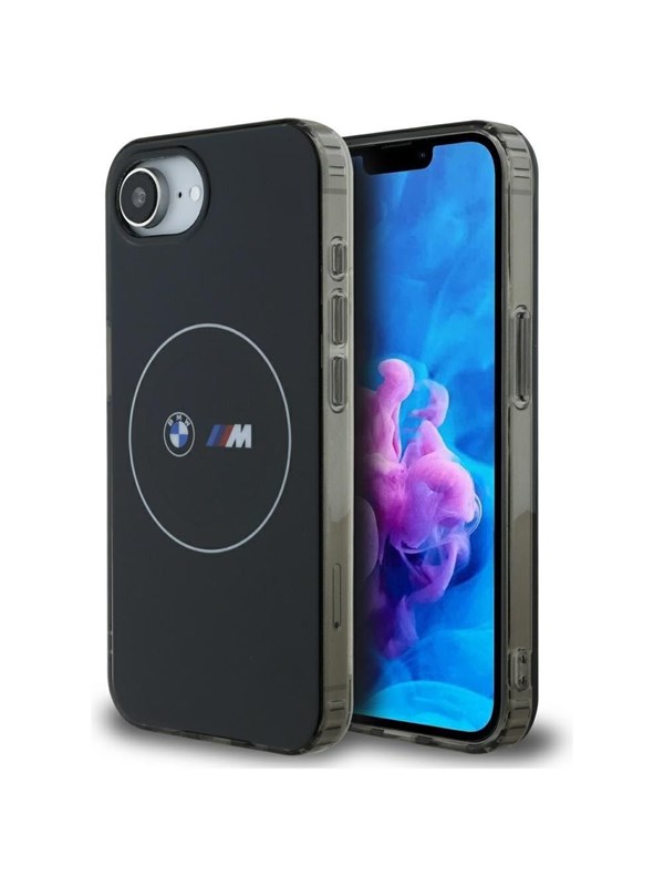 Etui BMW IML Metal White Circle MagSafedo iPhone 16e czarny