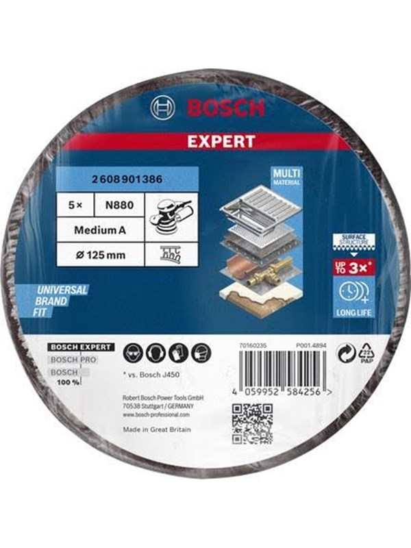 Bosch N880 Steel Sanding disc Medium A 5pcs
