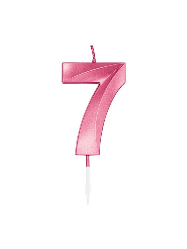 Globos Cake Candle 6cm Metallic Light Pink no. 7