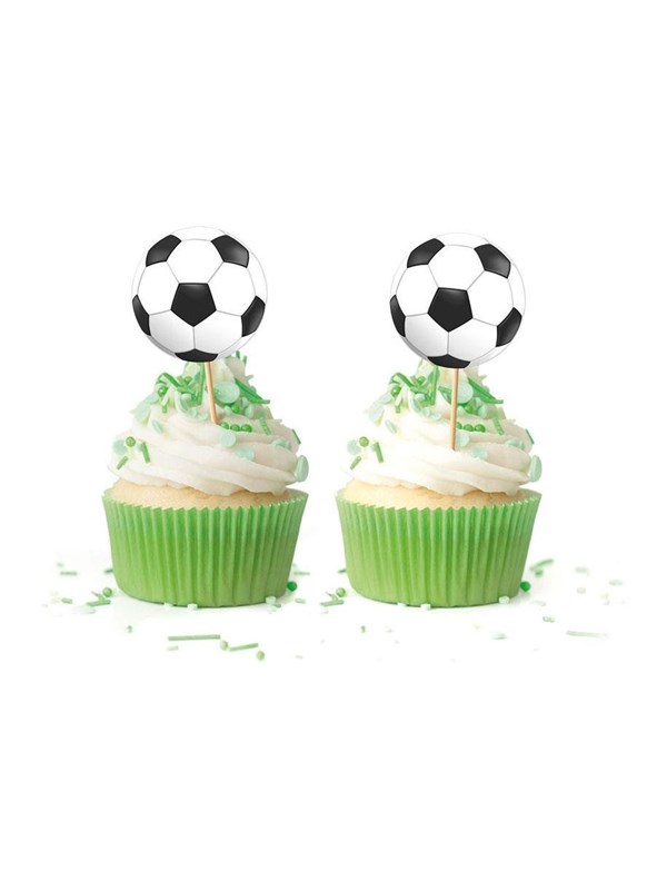 Globos Football Cake Picks - 12 pcs.