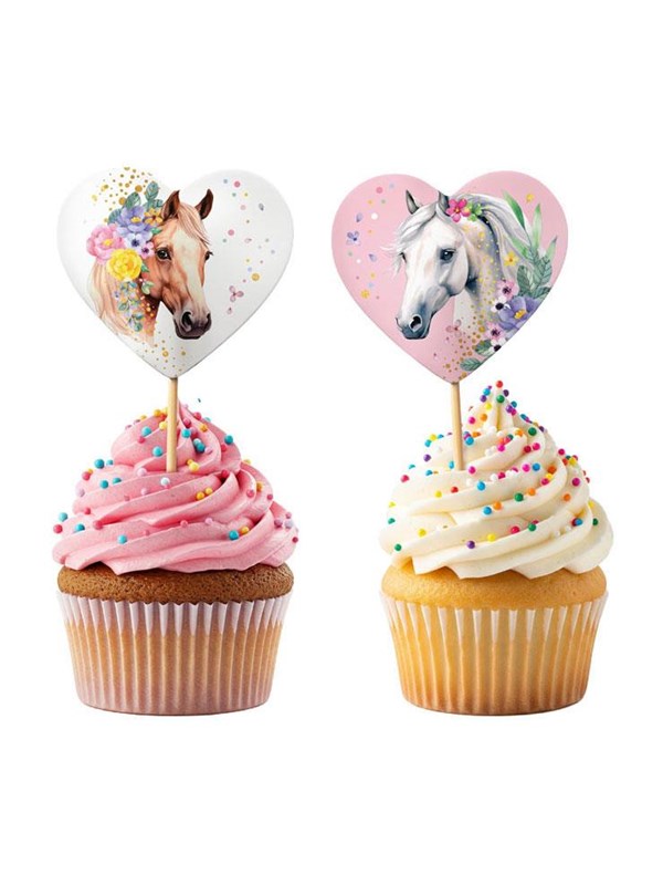 Globos Horse Cake Picks - 12 pcs.