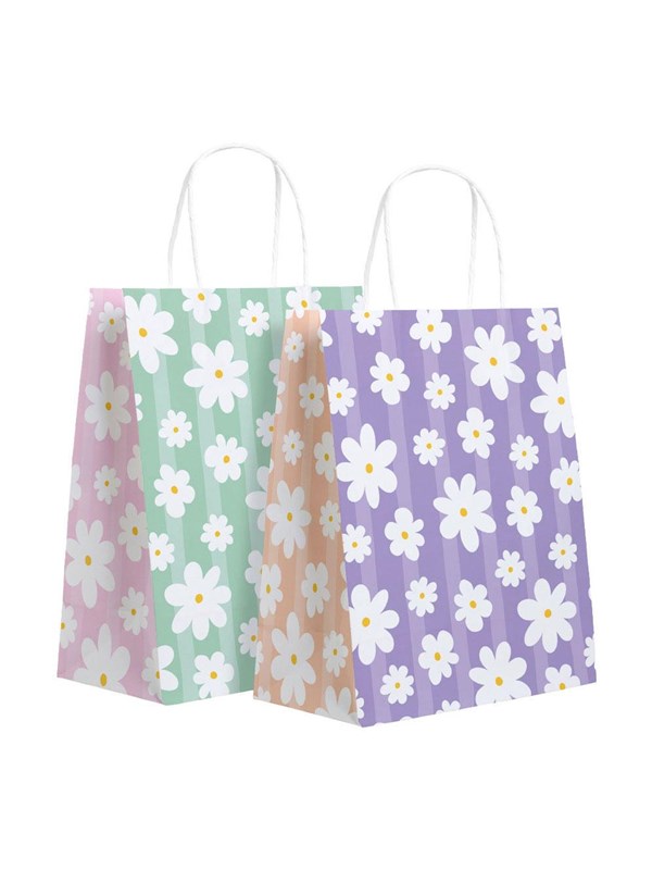 Globos Daisy party favor bags - 6 pcs.