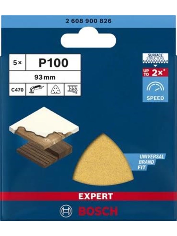 Bosch 2 608 900 826 Sanding Sheets P100 5pcs