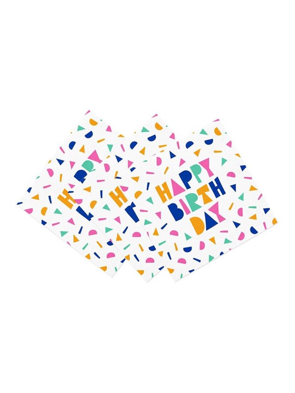 Globos Paper Napkins 33x33cm Happy Birthday - 20 pcs.