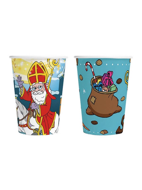 Globos Sinterklaas Paper Cups 210ml - 8 pcs.