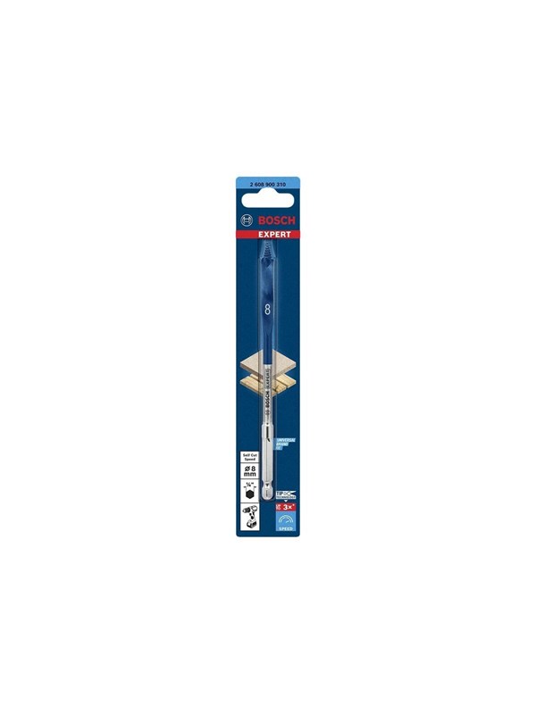 Bosch Expert SelfCut Speed - Borebit - for spånplade, blødtræ, partikeltavle - spadebit - 8 mm - sekskantet - længde: 152 mm