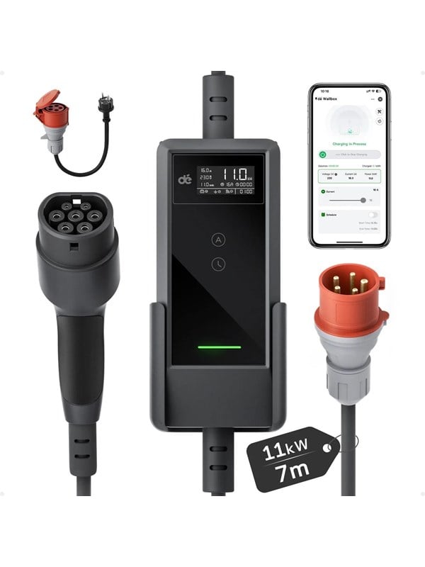 dé 11kW Portable Charger with 7m cable (APP VERSION)